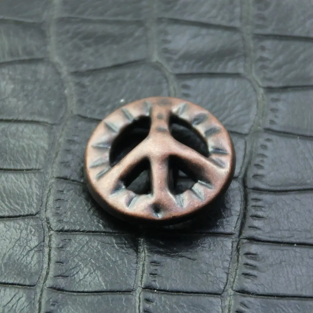 KBM09) 10 шт. "(2,5 см) Western Peace Sign Concho кожаная седло Tack Concho медь