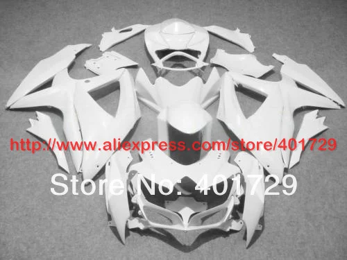 Обтекатели для Suzuki GSXR 600 750 08 09 10 GSXR600 GSXR750 2008 2009 2010 все глянцевый белый bodwork обтекателя+ 7 подарки AW57