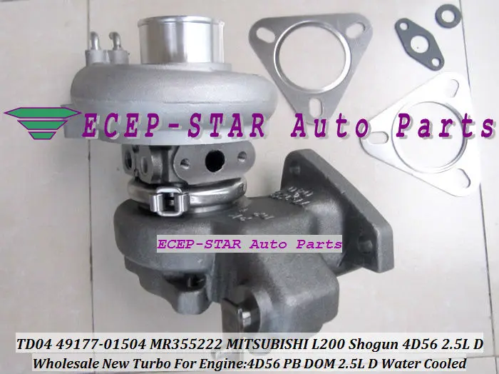 NEW TD04 49177-01504 MR355222 Turbine Turbo Turbocharger Fit For MITSUBISHI L200 Shogun Engine 4D56 PB DOM 2.5L D (1)