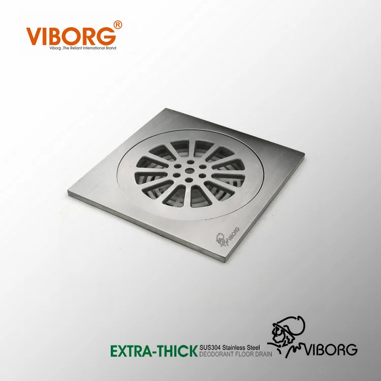 VIBORG Deluxe твердый SUS-304 из нержавеющей стали литье сверхплотный сверхмощный дезодорирующий ванная пол для душа дренаж, GS18