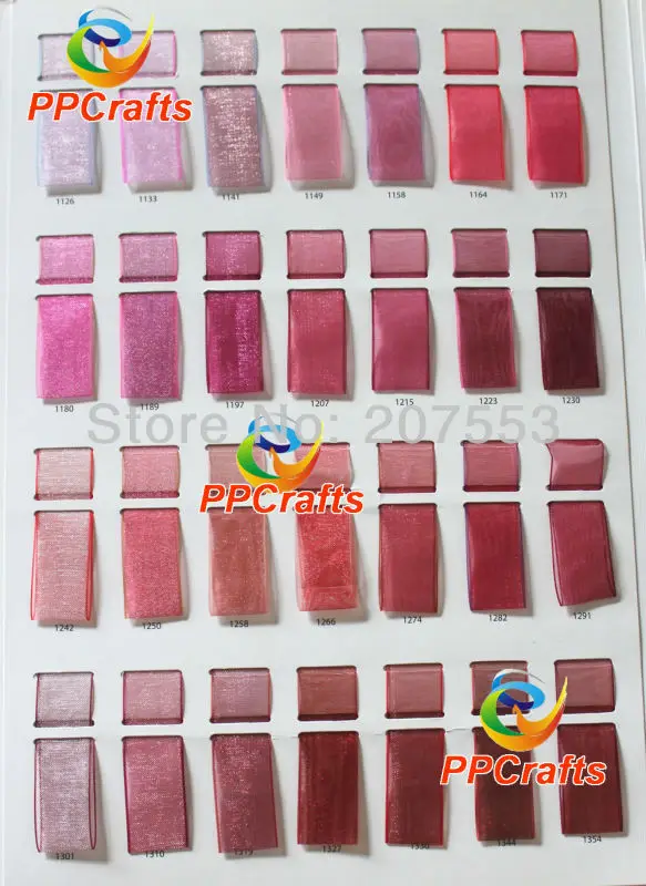 PPCrafts 2 дюймов 50 мм носки для девочек Ombre лента из органзы резиновый для упаковки подарков ленты~ 168 цветов~ 200yds/рулон