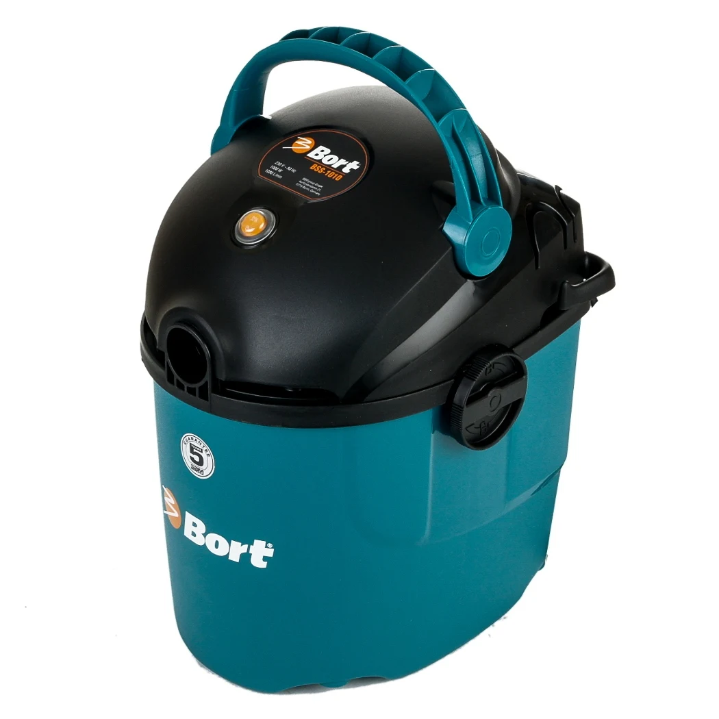 Пылесос электрический Bort BSS-1010 (Мощность 1000 Вт, вместимость пылесборника 10 л, длина шланга 1.8 м, функция выдува и сбора жидкости, сетевой кабель - 4 м)