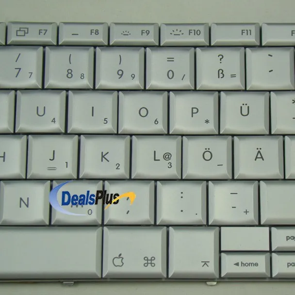 Для Apple MacBook Pro 1" A1261 немецкая клавиатура GR Deutsch серебристый
