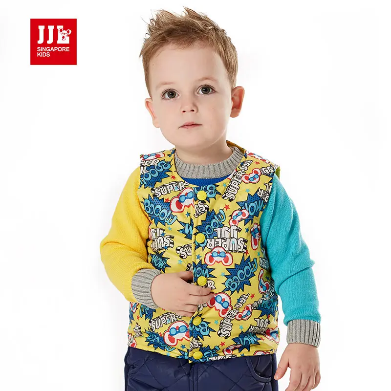 brand boys winter vest outerwear baby waistcoat children clothing cotton padded kids costumes clothes 2015 new