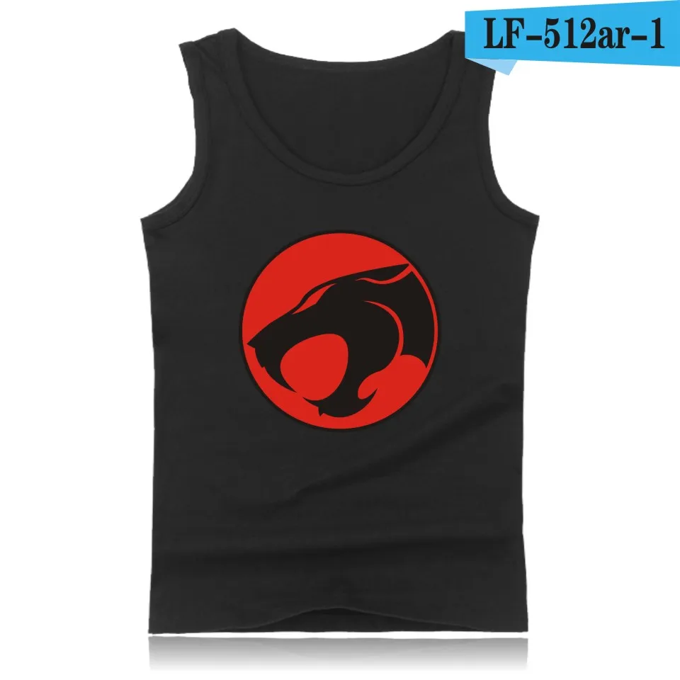 Thundercats одежда в уличном стиле топы на бретелях мужские рубашки без рукавов и гром кошки бодибилдинг одежда в летних жилетах - Цвет: black