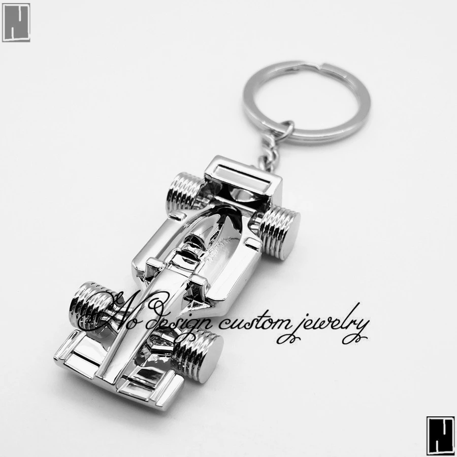 Cute Metal Brand Racing Car Key Ring Keyfob Keychain Creative Gift