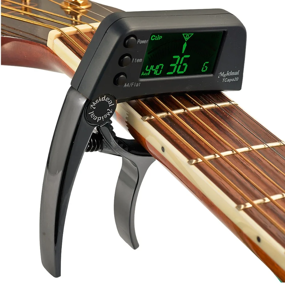 

Meideal TCapo20 Quick Change Key Capo Tuner Alloy Material for Acoustic Electric Guitar Bass Chromatic