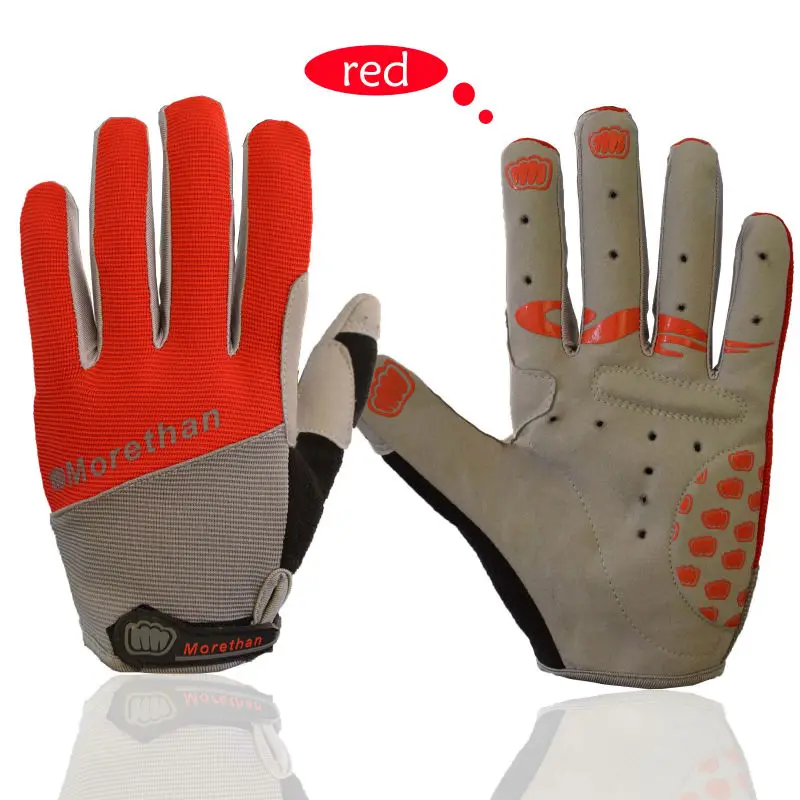 Перчатки для велоспорта зимние мужские перчатки для горного велосипеда противоскользящие перчатки для велоспорта - Цвет: Red