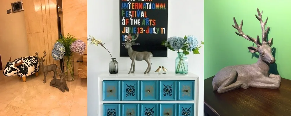 Американский Стиль дома decoraiton Средний Размеры смолы лося