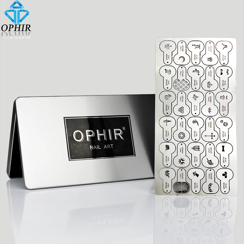OPHIR Аэрограф для дизайна ногтей трафарет металлический 30x мультяшный стиль