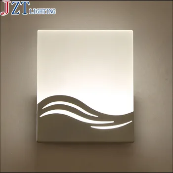 

M Modern Concise Led Acrylic Wall Lamp Classic Iron White Paint Baking Process Lampshade 3W AC90-260V Cool/Warm White Room Lamp