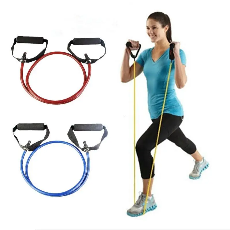 

120cm Yoga Pull Rope Fitness Resistance Bands Exercise Tubes Practical Training Elastic Rope Yoga Workout Cordages 1PC