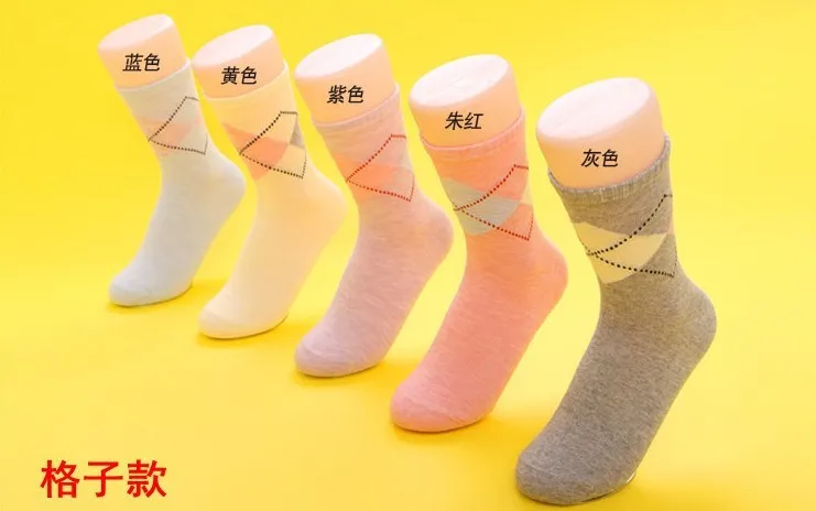 20 шт = 10 пар ярких цветов Хлопковые женские носки модные, красивые, дешевые и высокого качества от фабрики