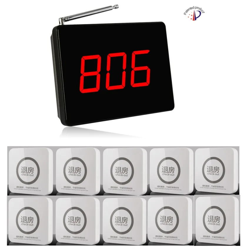 Бесплатная доставка! Беспроводная система выписки звонок официанток в отеле