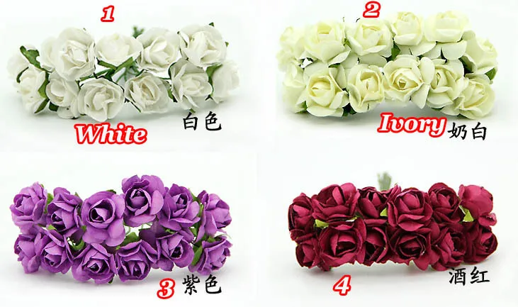 HOT SALE!!  1728 X 1.5cm Mini mulberry paper flowers ,paper flowers for scrapbooking,16 Colors for Selection EMS Free Shipping!!