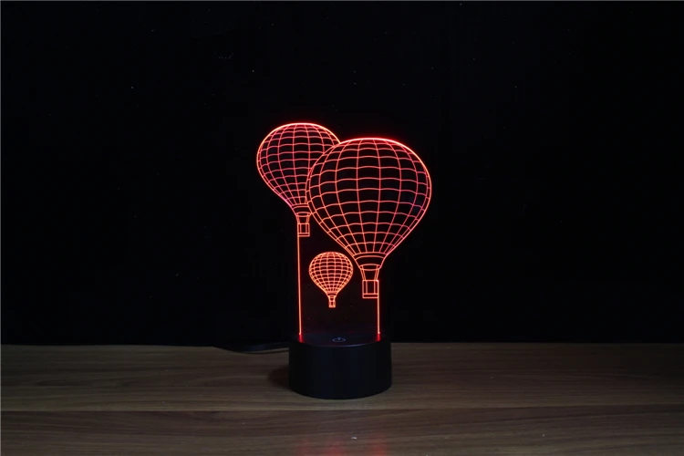 Christmas Decorations for Home Tourism Souvenir 3D Led Night Light Fire Balloon Shape Christmas Gift YJM-2945