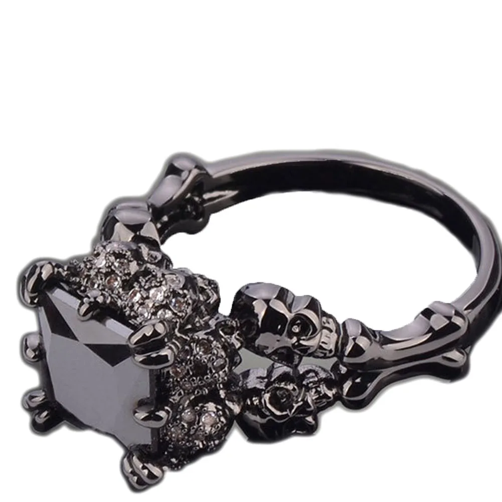 punk jewelry skull claw black filled rhodium plated demon princess rhinestone womens wedding ring 2017 new - Princess Wedding Ring punk jewelry skull claw black filled rhodium plated demon princess rhinestone womens wedding ring 2017 new - Princess Wedding Ring