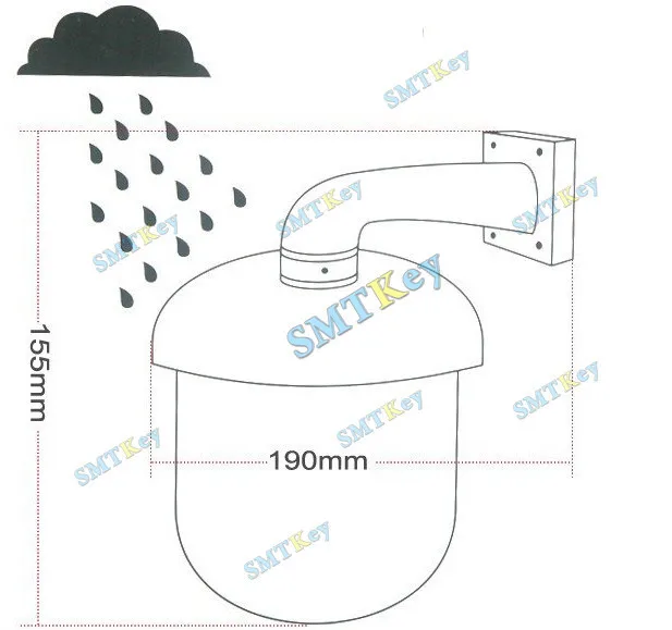 SMTKEY для CCTV IP Pan Tilt камера Открытый водонепроницаемый купол корпус