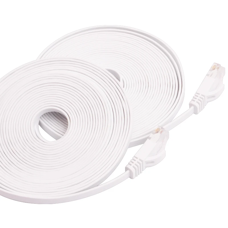 0 3 м футов 1 2 10 5 15 50 20 30 CAT6 плоский сетевой кабель UTP Ethernet RJ45 соединительный LAN белый