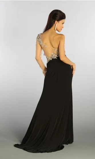 Новинка года enude бисером legant vestidos Длинные вечерние платья вечерние Фиолетовый Вечерние пикантные выпускные с рукавами