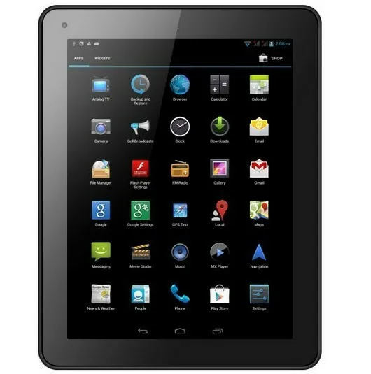 100 шт./лот Android 4,2 Телефон 3G 9,7 дюймов Tablet PC MTK8389 4 ядра 1,2 ГГц 8 ГБ Встроенная память Двойные камеры HDMI Bluetooth gps AnalogTV