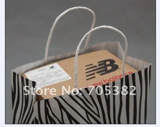33X26X12 см большой Размеры Зебра бумажный мешок функциональные Крафт Упаковка пакеты с ручкой домашний поставки (SS-198)