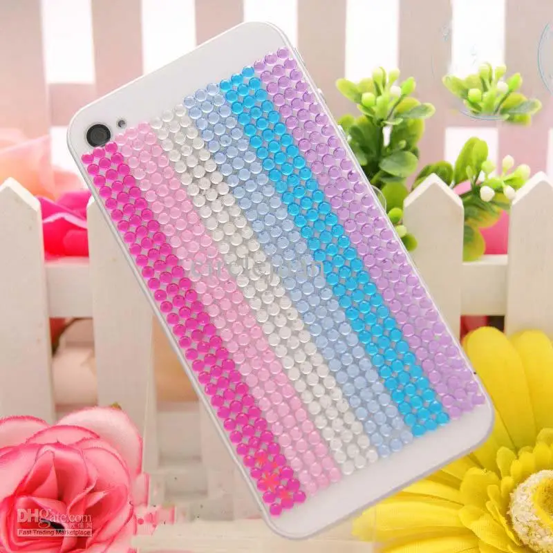 200 компл./лот) DIY 3 мм Хрустальные стикеры для автомобиля iphone 6 алмазные клейкие наклейки Алмазный автомобильный Стайлинг