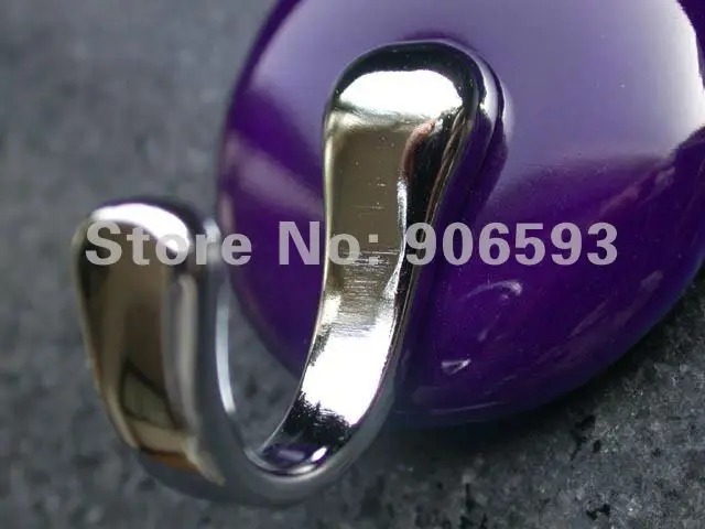 10pcs lot free shipping Lyons blue porcelain 3M sticky hook\bathroom hook\zamak hook