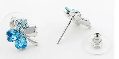 Кристалл Клевер 4 листа листья кулон в форме сердца, украшения наборы ожерелье серьги браслет для женщин любовник милые романтические подарки