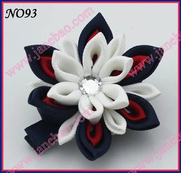 Новые 280 шт. " два слоя Kanzashi цветок заколки моды девушка Bow заколки
