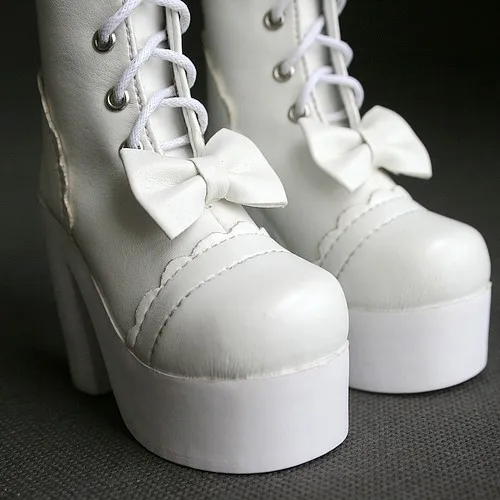 [Wamami] 49# белый 1/4 BJD MSD DZ Dollfie синтетические кожаные сапоги/Shoes-6.0cm