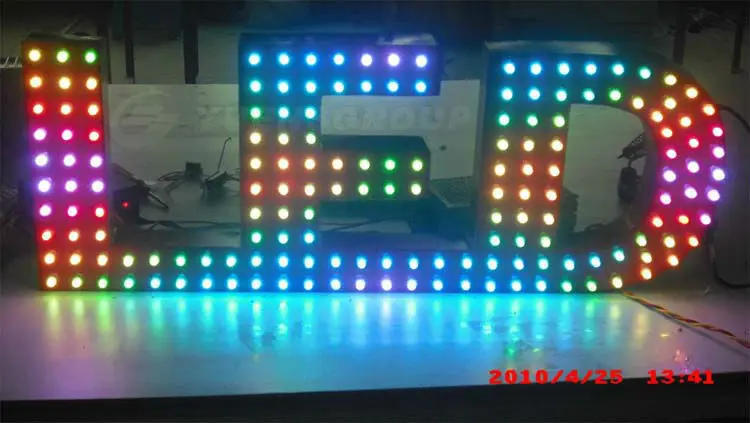 AAA 12 мм пиксель rgb led модуль IP66 водонепроницаемый DC5V 7 видов цветов сквозное отверстие LED RGB дампа узел; 50 шт. строка