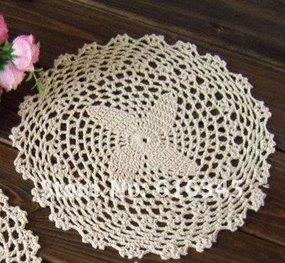 Хлопок Doily ручное вязание крючком подстаканник, подстаканник, подстаканник 23 см X 23 см 12 шт./партия CD028