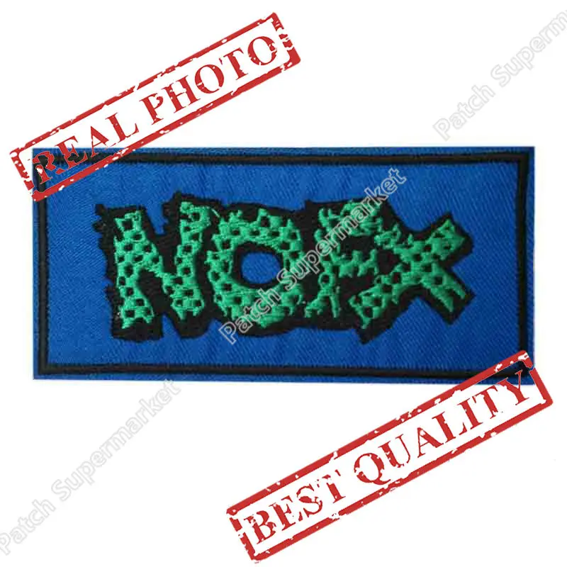 NOFX логотип вышитая музыкальная группа Новое железо на и нашивка на одежду тяжелый металл пользовательский дизайн патч доступны