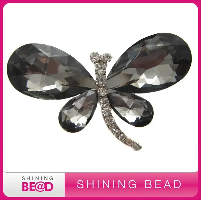 Free shipping+high quality+30*40mm+New charming butterfly rhinestone brooch for wedding