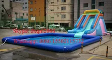 Factory inflatable water park slide with pool for sale /inflatable water slide rental swimming pool for adults