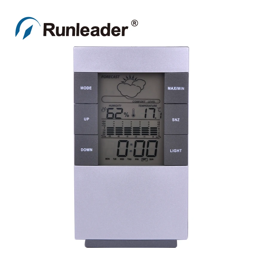 Цифровой LCD гигрометр термометр температура влажность измеритель Макс/мин часы в