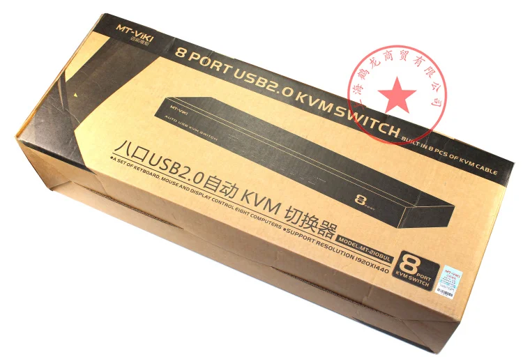 8 портов автоматический USB 2,0 KVM переключатель с синхронным режимом, горячей клавишей или кнопкой мульти-шт VGA контроллер 19' стойка MT-2108UL авто
