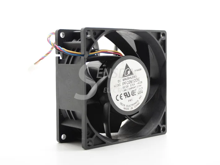 Для delta PFC0912DE 9038 90 мм 9 см DC 12V 3.72A 9038 9 см инвертор Сервер вентилятор охлаждения