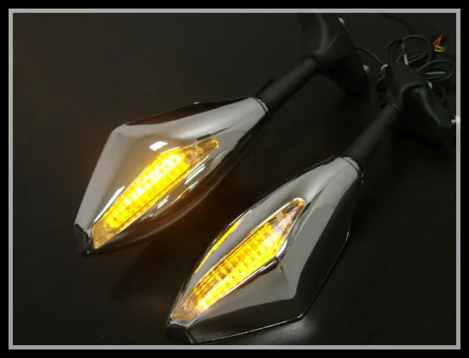 Chrome поворотов зеркала для Triumph Daytona 600 675 TT Трофи Ducati 848 1098 Honda Kawasaki Suzuki Yamaha