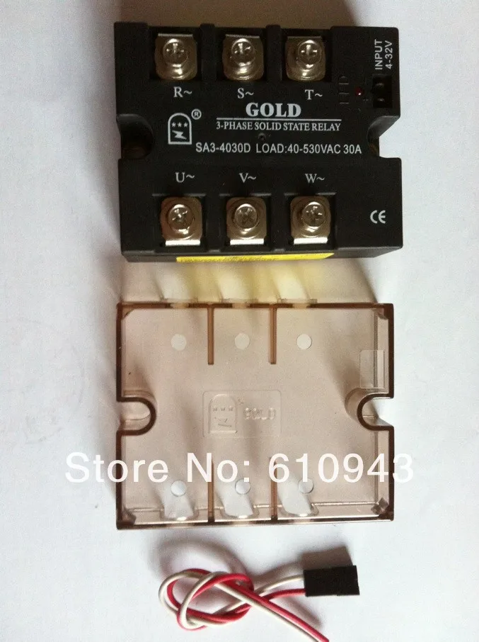 Sa34030d 3 фазы Выход ССР, нагрузка 30 amp @ 40 ~ 530vac, пересечения нулевого уровня симистор Выход, вход 3 ~ 32VDC, трехфазный твердотельные реле