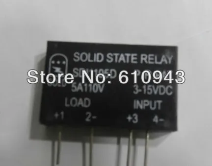 SDI1105D DC 5A ССР вход 3-15 В или 15-28 В output12-110VFreeshipping печатной платы небольшие твердотельные реле один-в-линии