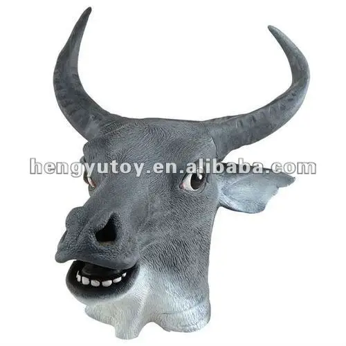 Взрослая полная голова резиновая маска животного маска коровы маска быка Minotaur
