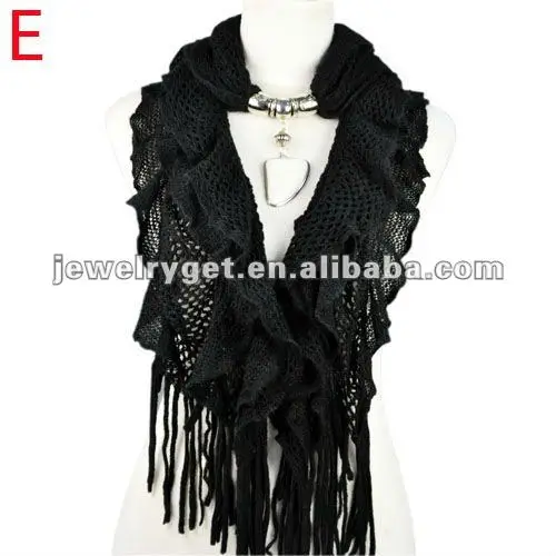 New design!women winter warm waved shaped pendant jewelry scarf NL-1932 (10).jpg