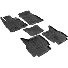 Резиновые коврики для Mitsubishi Pajero IV(2006-) с высокими бортиками(Seintex 86188