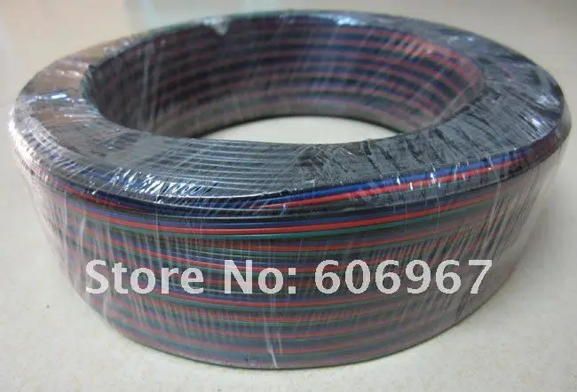 RGB прокладка 4pin провода удлинитель 100 м/лот Бесплатная доставка AWG22 RGB кабель удлинитель провода для светодиодный полосы света