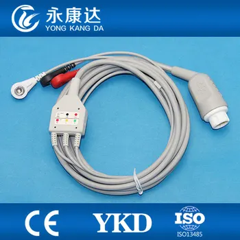 

Compatoble for HP MP30 AHA,Snap three lead ECG cable and leadwires,12pins