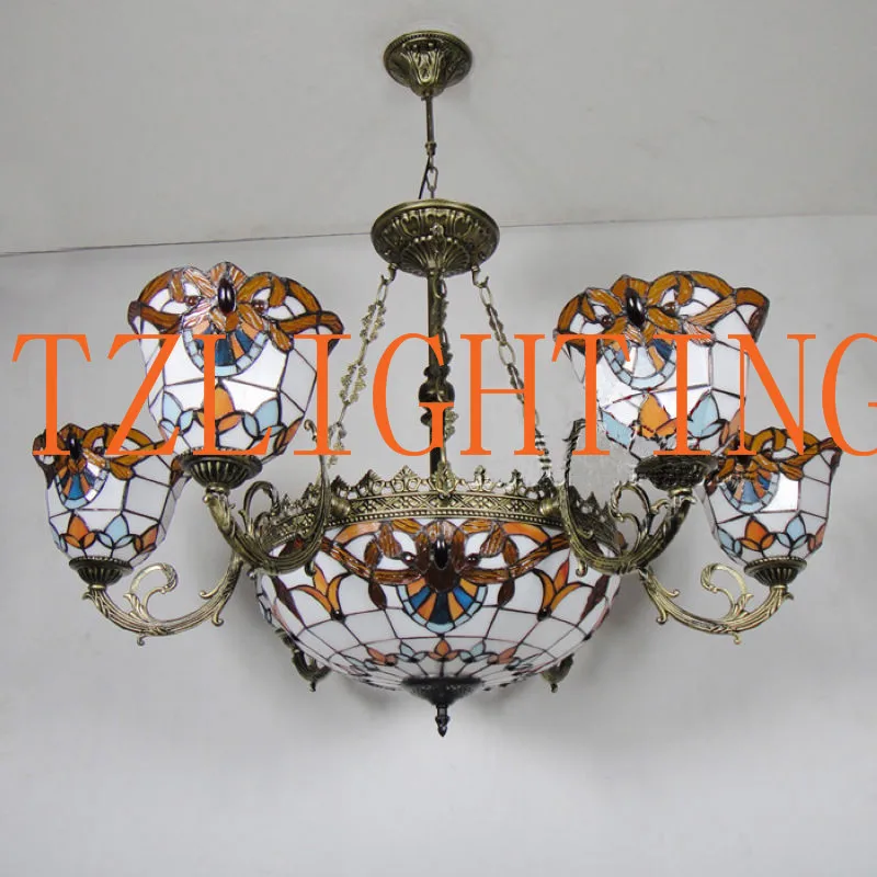 FUMAT витражные подвесные лампы Европейский стиль барокко огни для гостиной спальни креативный художественный абажур светодиодный подвесной светильник