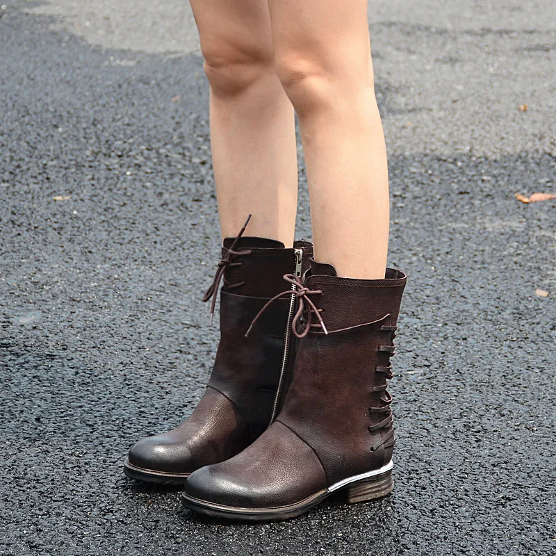 Hot!!! Cool Winter Boots Fahion Solid Nubuck Leather Low Heels Sweet Lace Up Women Dress Sexy Round Toe Shoes Woman | Обувь