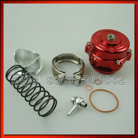 СПЕЦИАЛЬНОЕ ПРЕДЛОЖЕНИЕ Универсальный 35 PSI Turbo Boost 50 мм предохранительный Клапан с двойной Пружины+ V-Band зажим красные, черные Фиолетовый Серебро